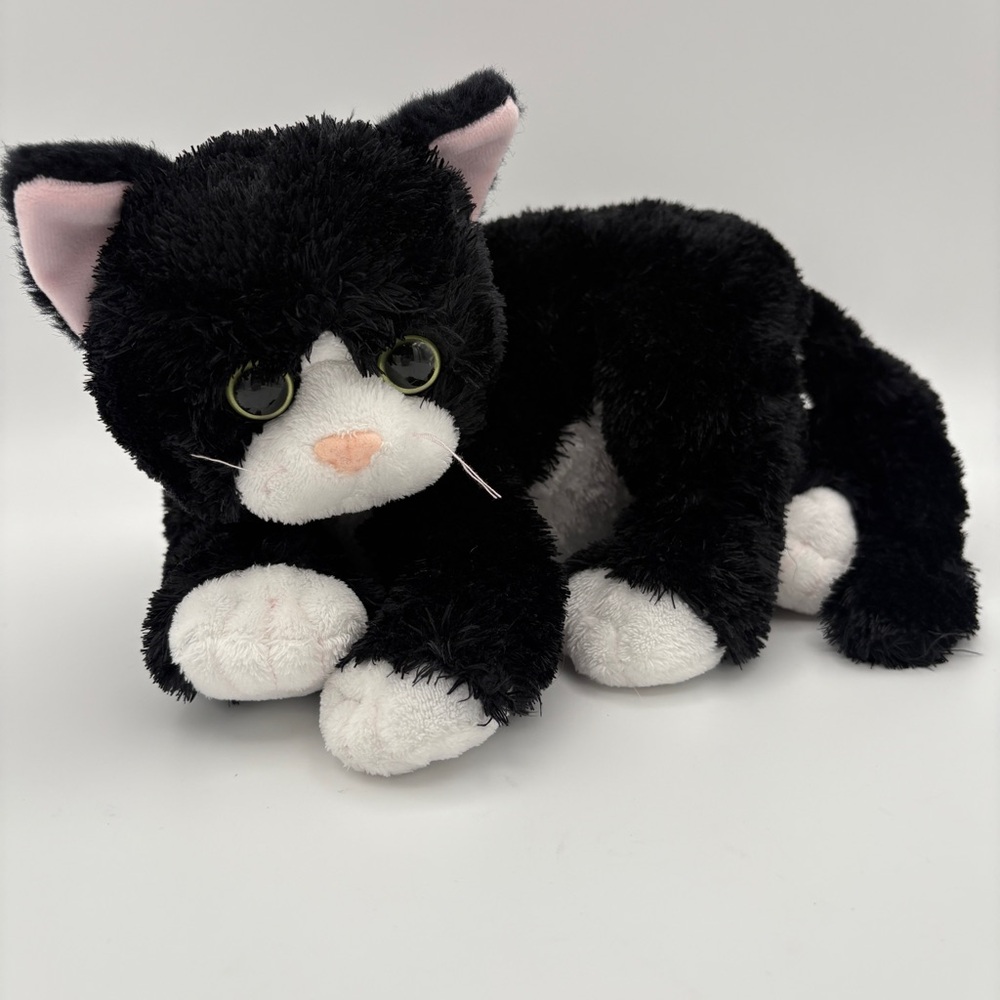 Ty Classic Shadow Cat Plush Tuxedo Black White Kitty 11" Stuffie 2011 buddy